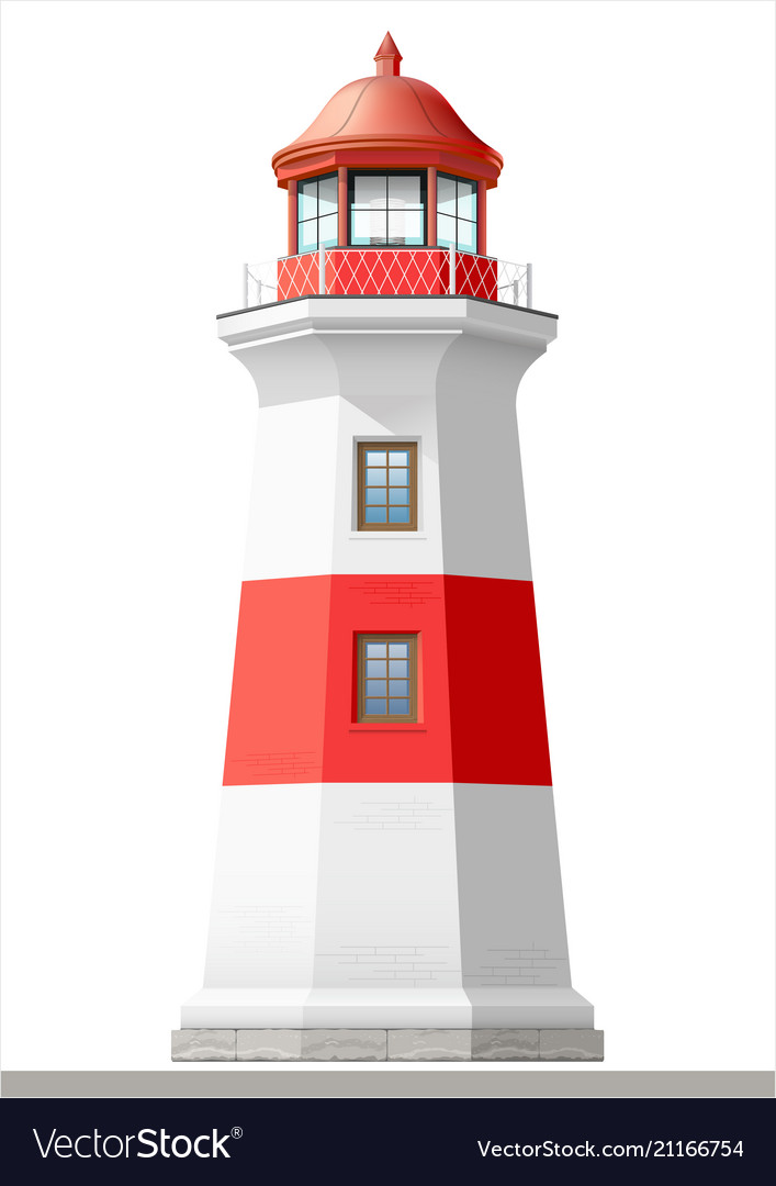 Bright sea lighthouse Royalty Free Vector Image