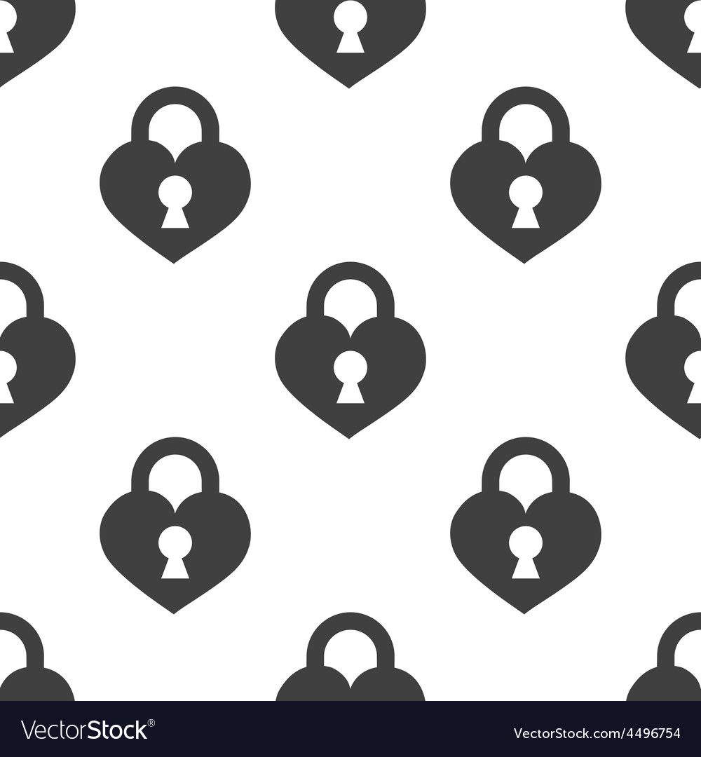 Heart Lock Seamless Pattern
