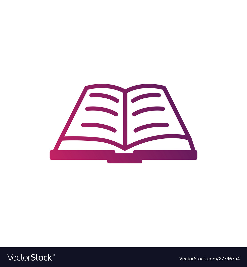 Isolated open book gradient design
