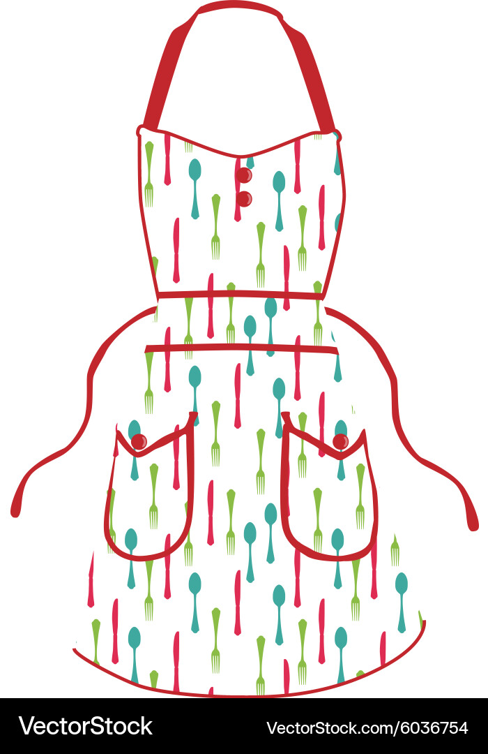Kitchen apron Royalty Free Vector Image - VectorStock