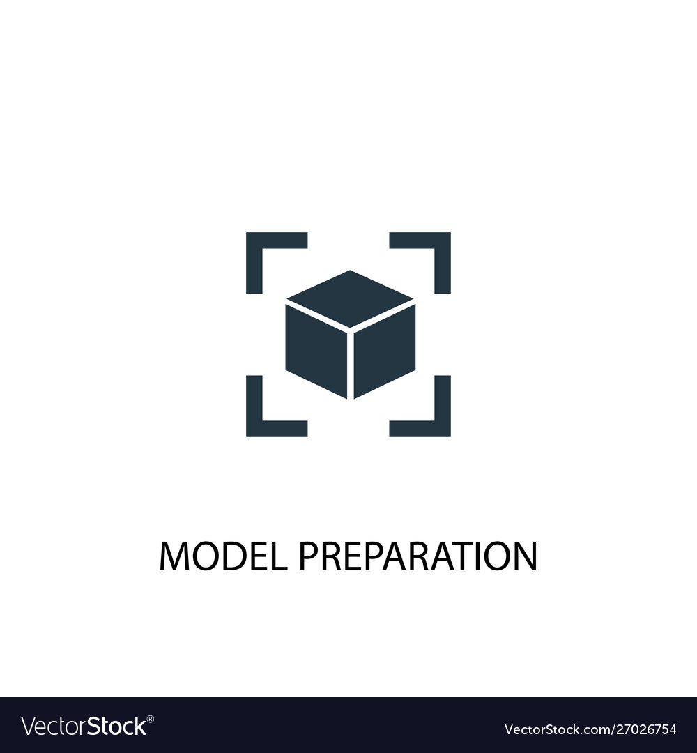 Model preparation icon simple element