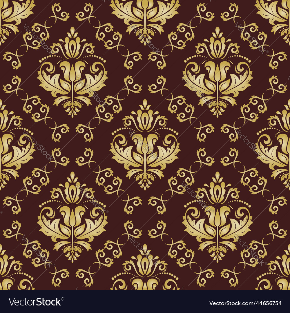 Orient damask seamless background Royalty Free Vector Image