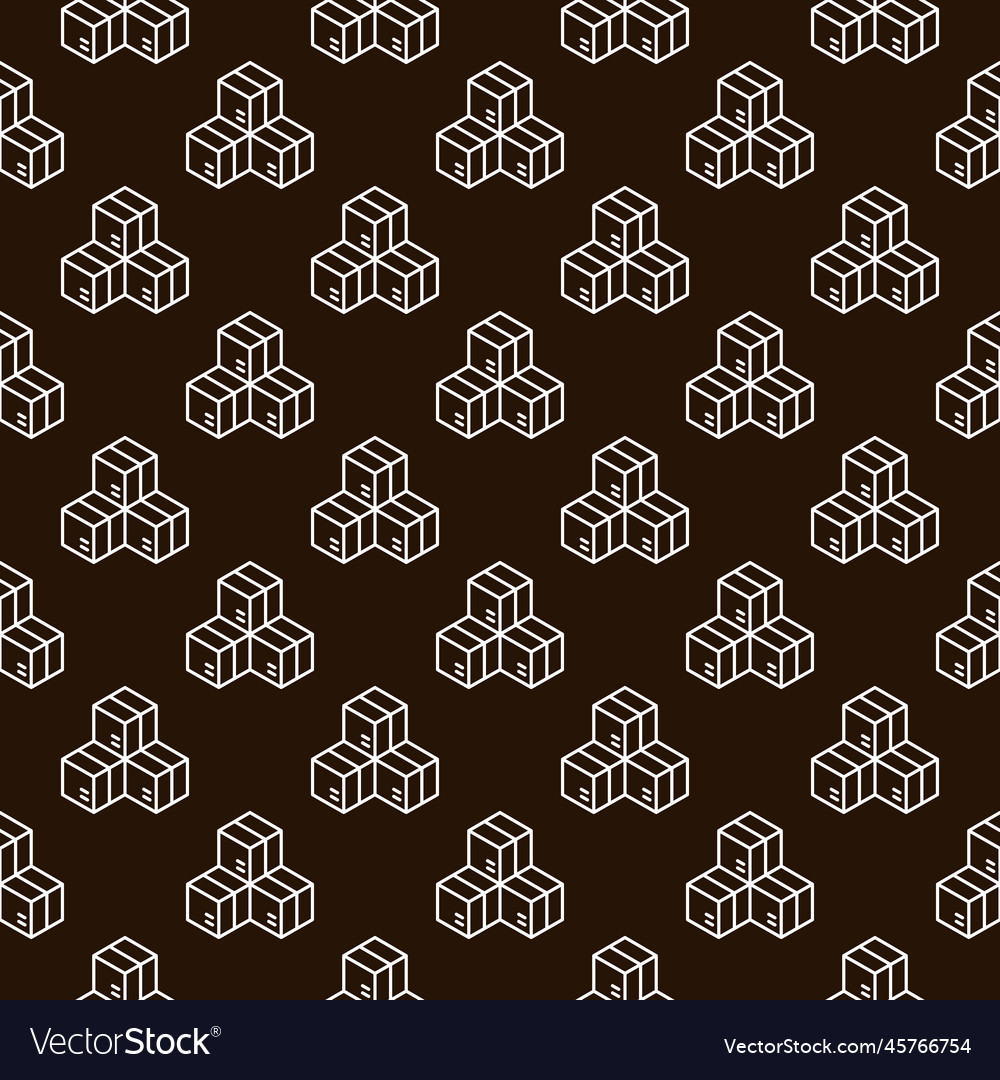 Seamless background with three boxes - concept vector image Seamless background with three boxes - concept