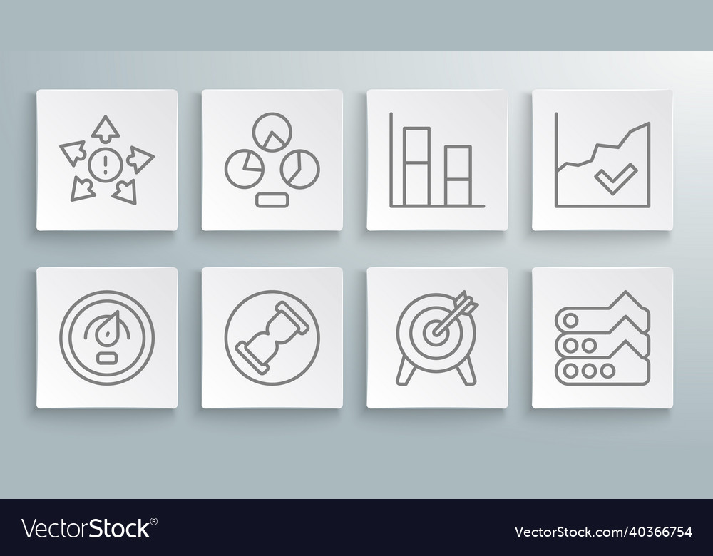 Set line digital speed meter pie chart Vector Image Set line digital speed meter pie chart