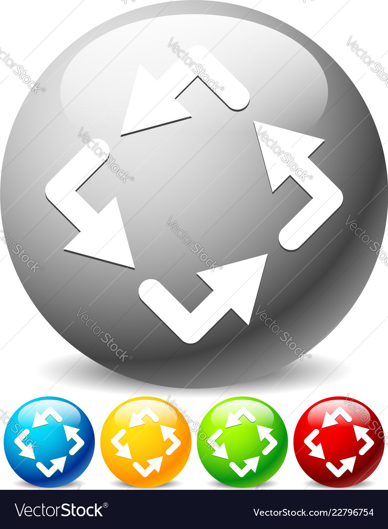 Spinning rotating arrows for rotation circular vector image Spinning rotating arrows for rotation circular