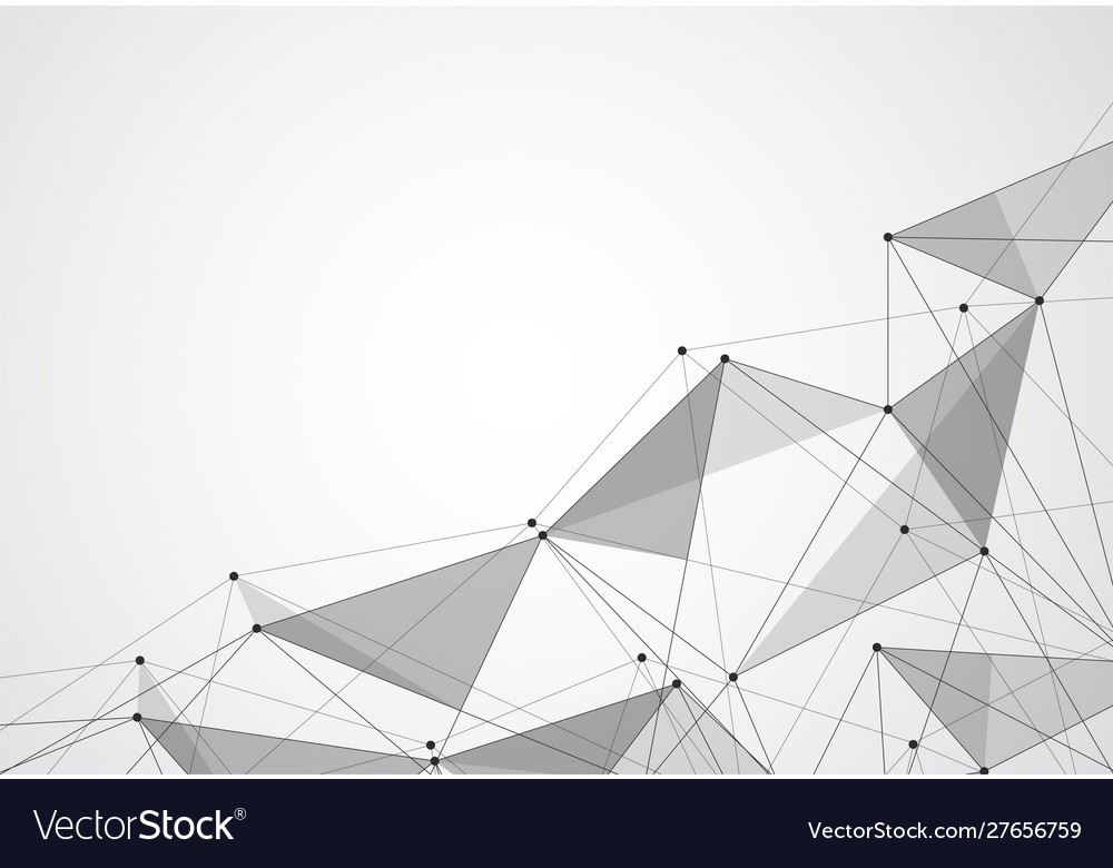 Abstract connecting dots and lines with geometric vector image Abstract connecting dots and lines with geometric