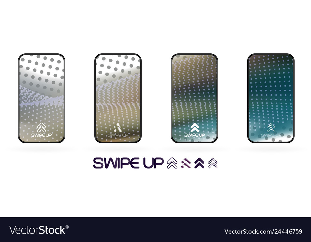 Abstract gradient swipe up icon background vector image Abstract gradient swipe up icon background