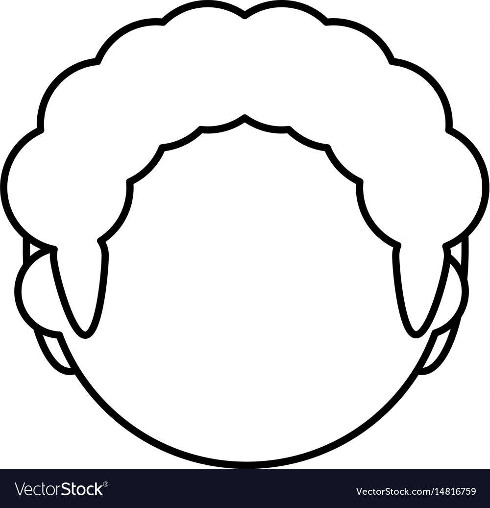 Adult male head young Royalty Free Vector Image