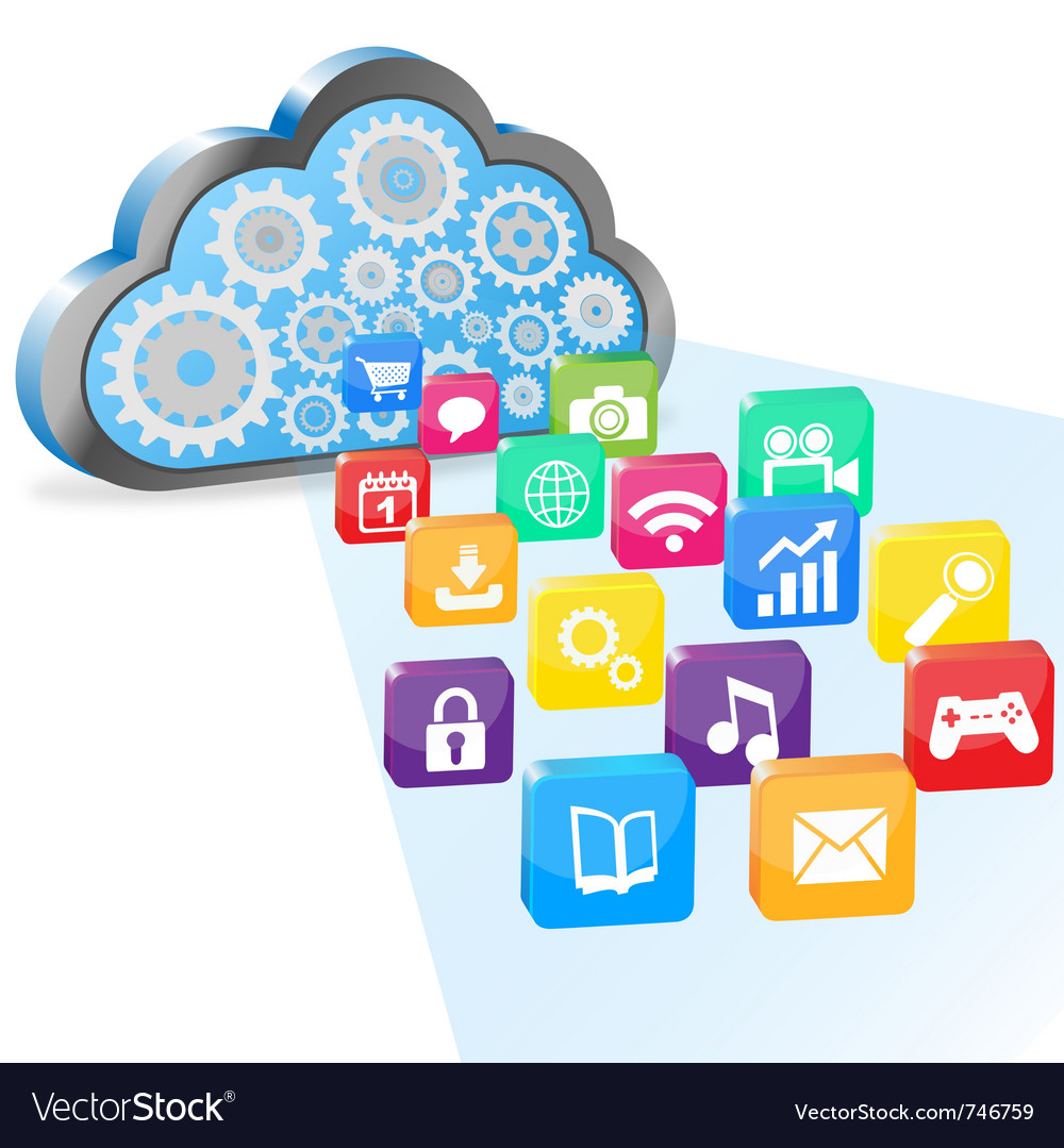 Cloud Computing Icons - Digital Network