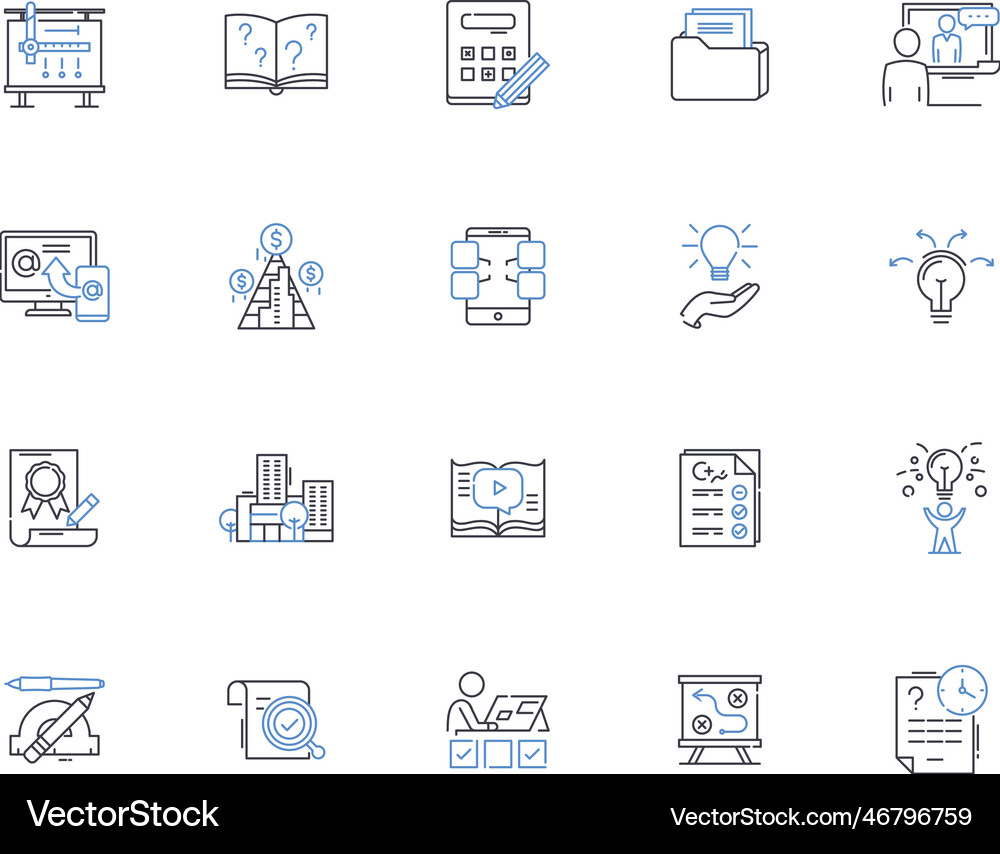 Familiarity line icons collection comfort Vector Image