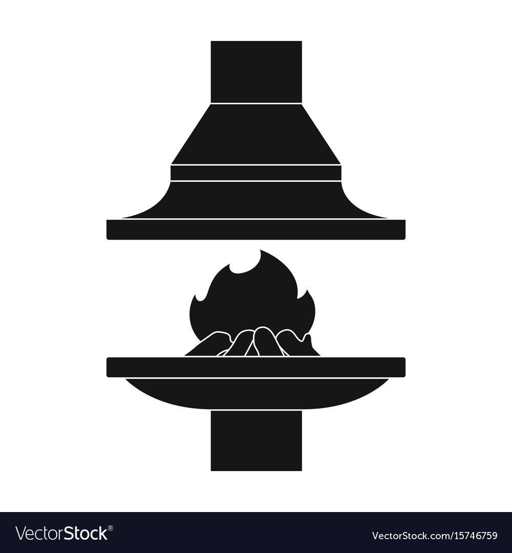 Fire Warmth And Comfort Fireplace Single Icon In Vector Image