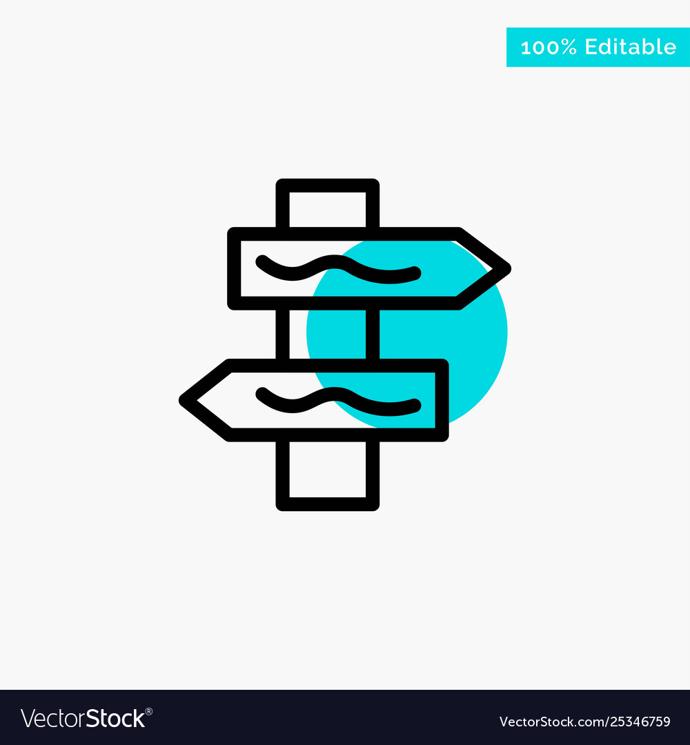 Index navigation road turquoise highlight circle Vector Image Index navigation road turquoise highlight circle