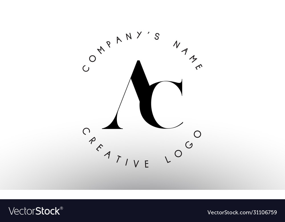 Letters ac a c logo with a minimalist design Vector Image