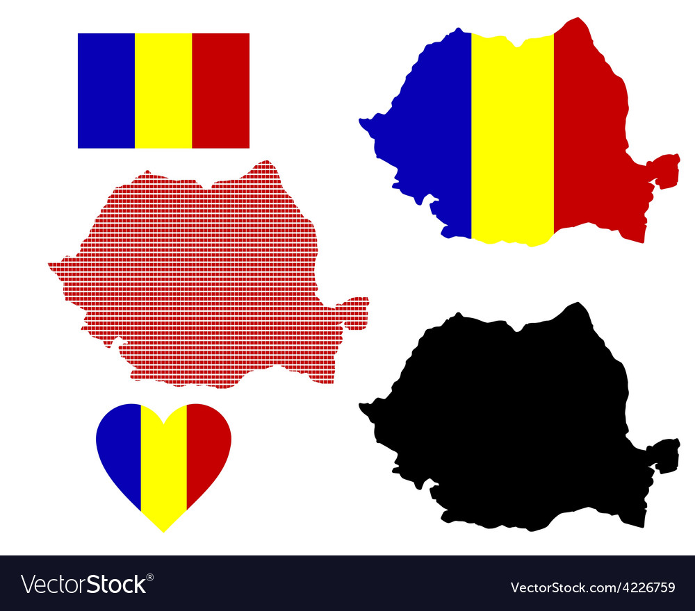 Map Of Romania Royalty Free Vector Image - Vectorstock