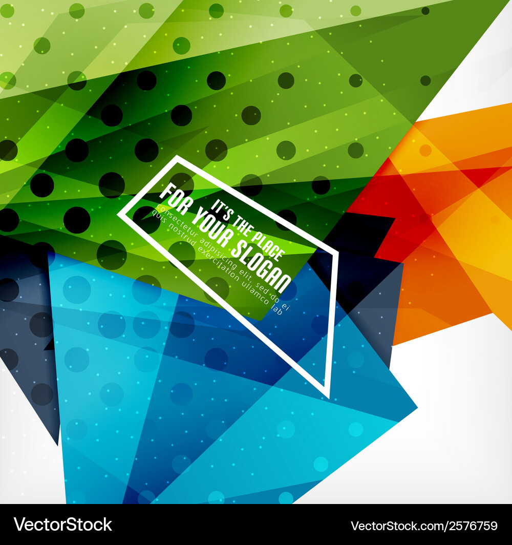 Modern 3d glossy overlapping triangles Royalty Free Vector
