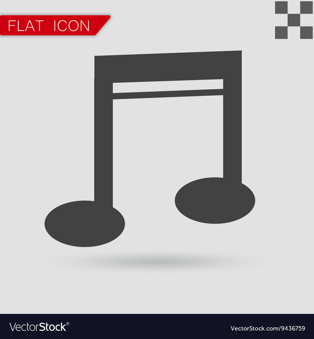 Note icon flat style with red