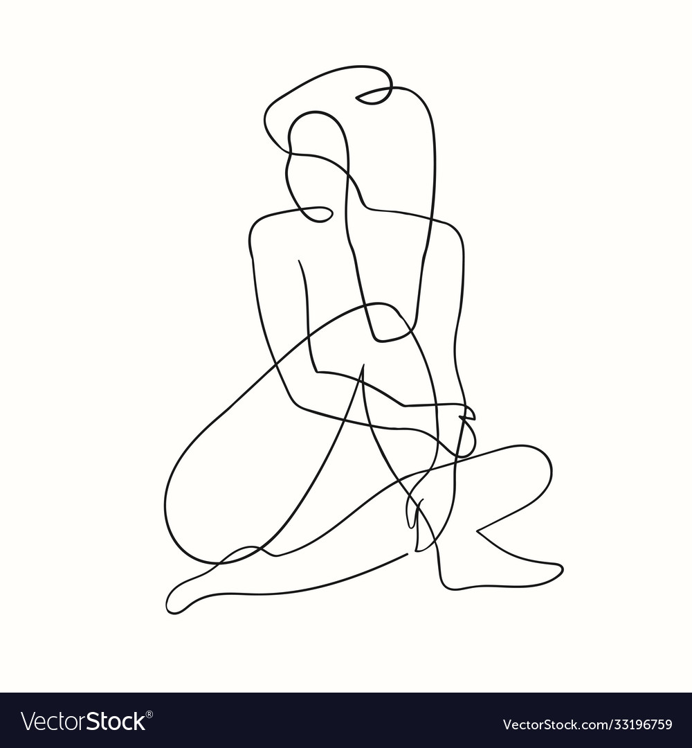 Outline woman body