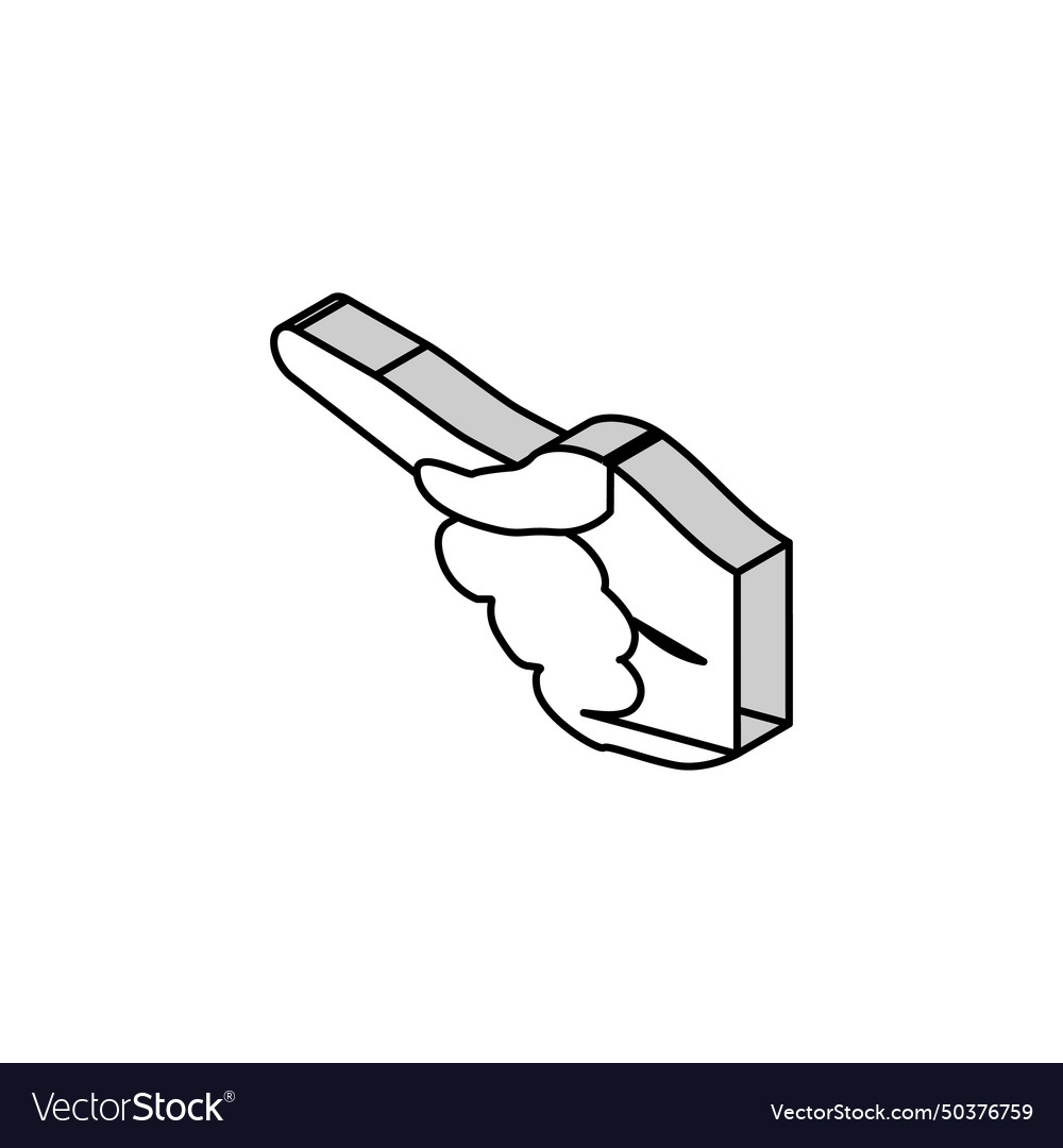 Pointer hand gesture isometric icon Vector Image Pointer hand gesture isometric icon