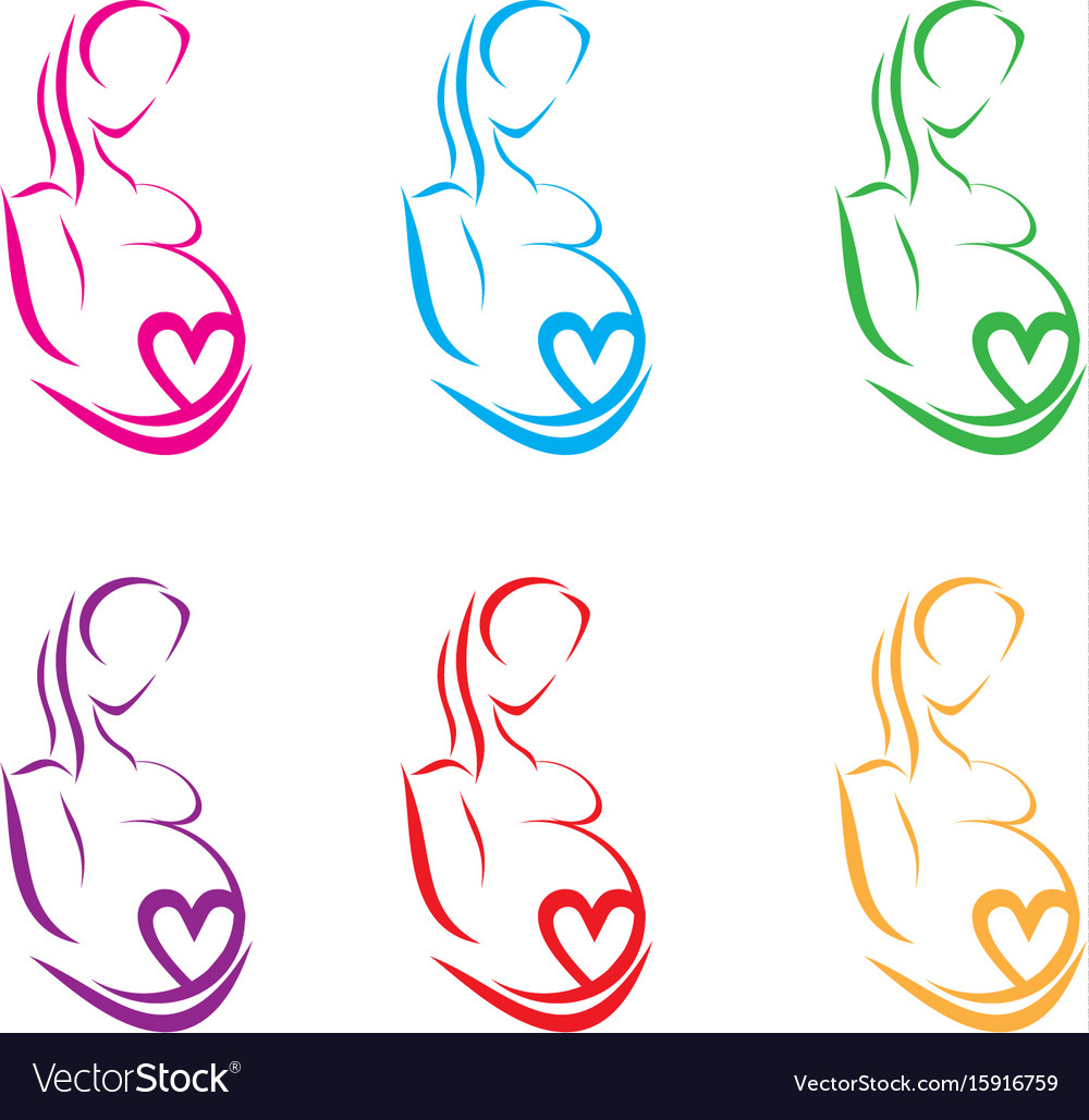 Pregnant logo Royalty Free Vector Image - VectorStock