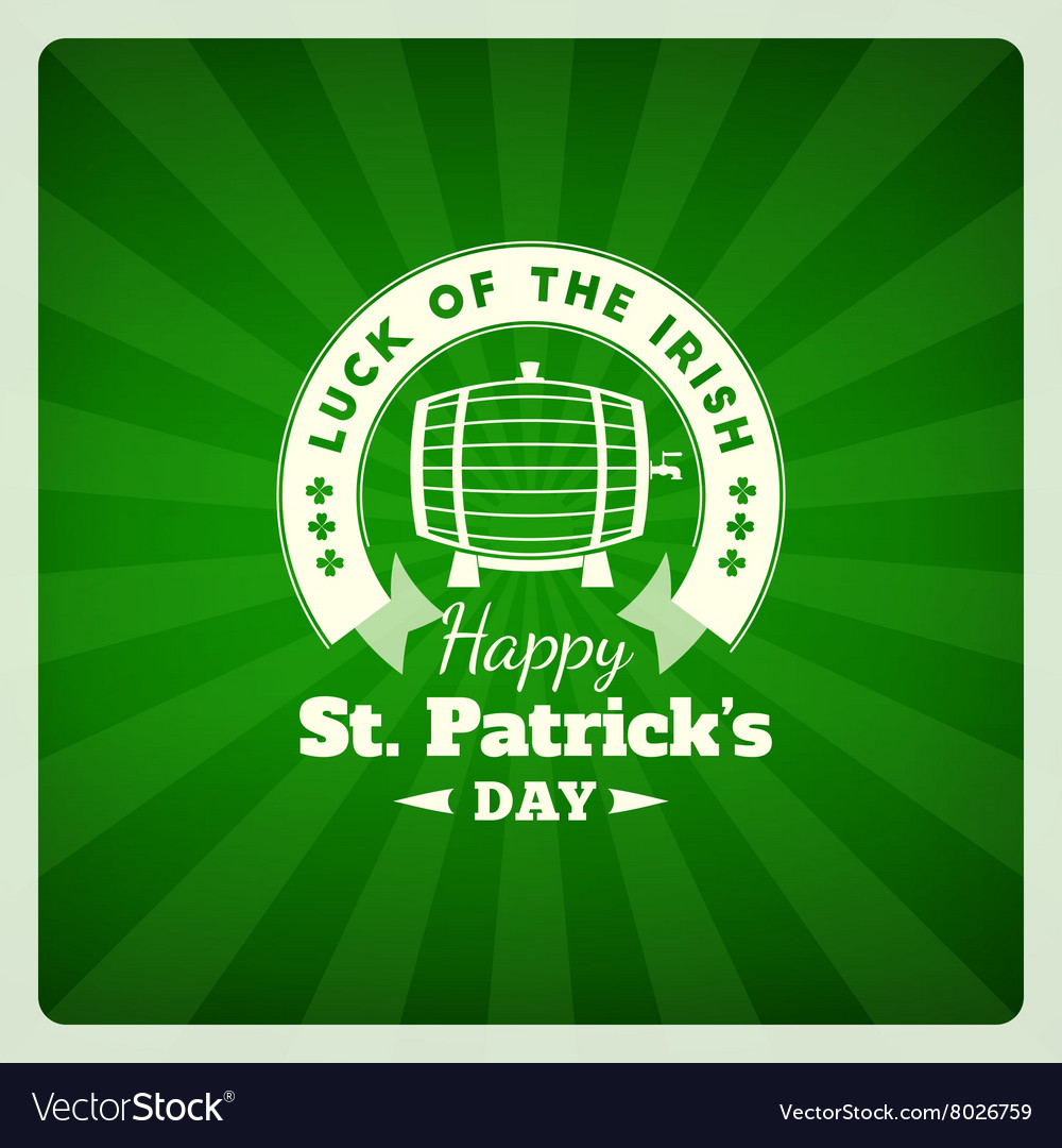 St patricks day holiday badge design greetings