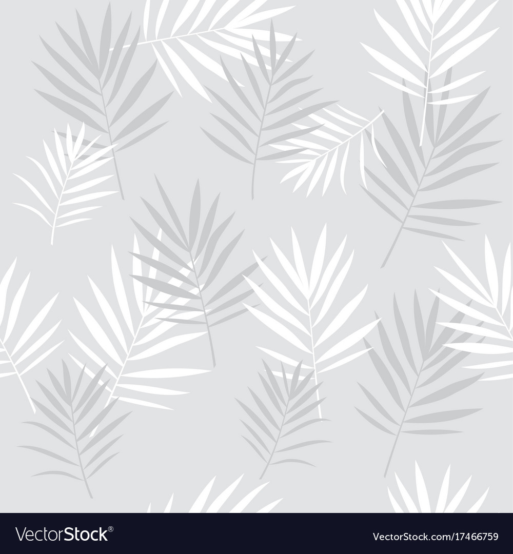 Tropical palm leaves seamless pattern