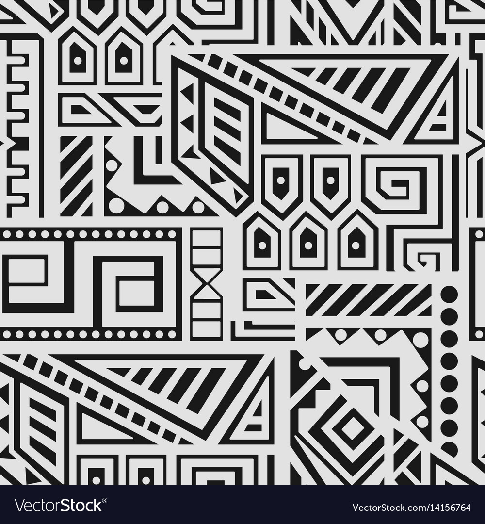 Abstract seamless pattern in ethnic style