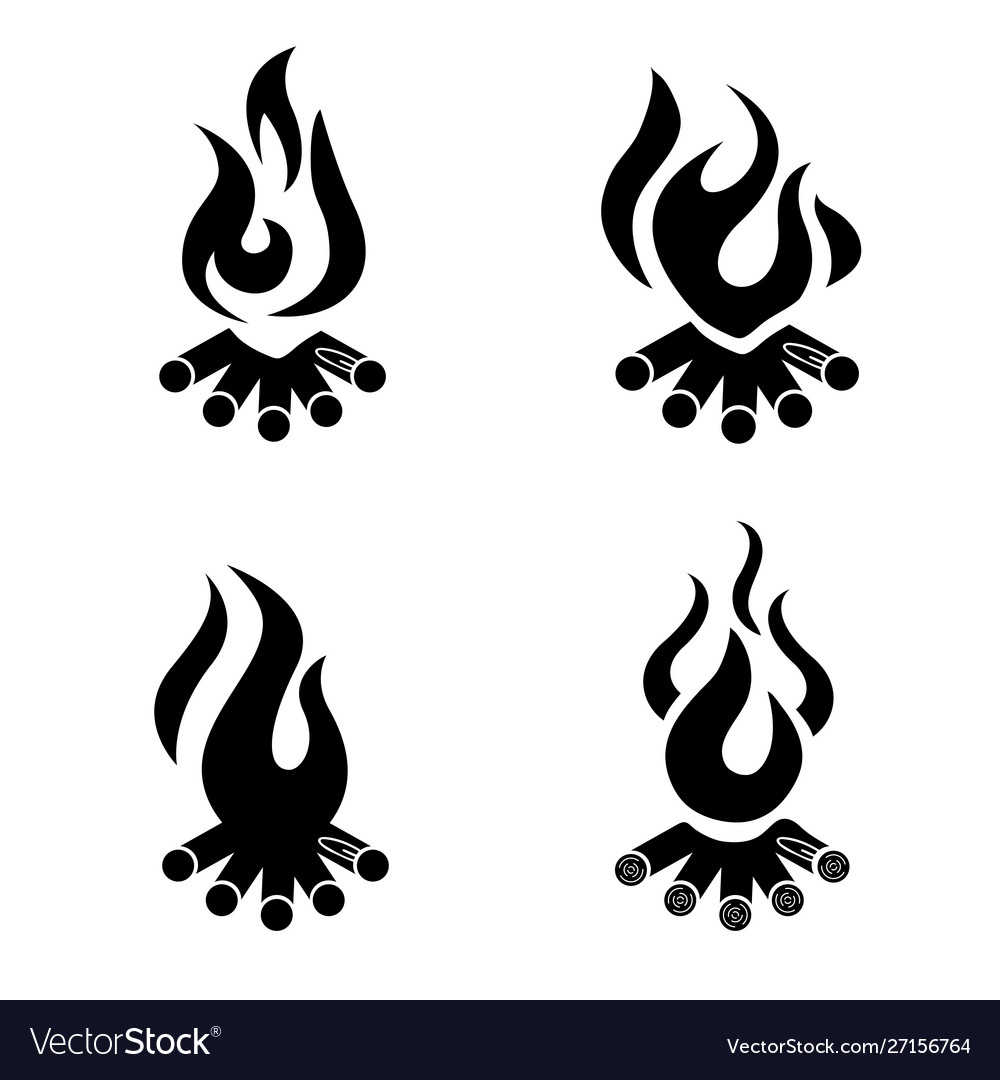 Bonfire icon campfire logo wood campfire