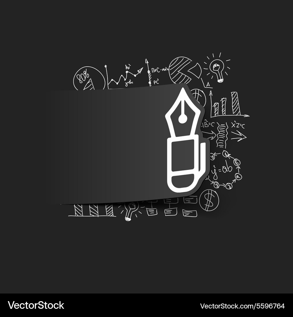 Drawing business formulas pen Royalty Free Vector Image