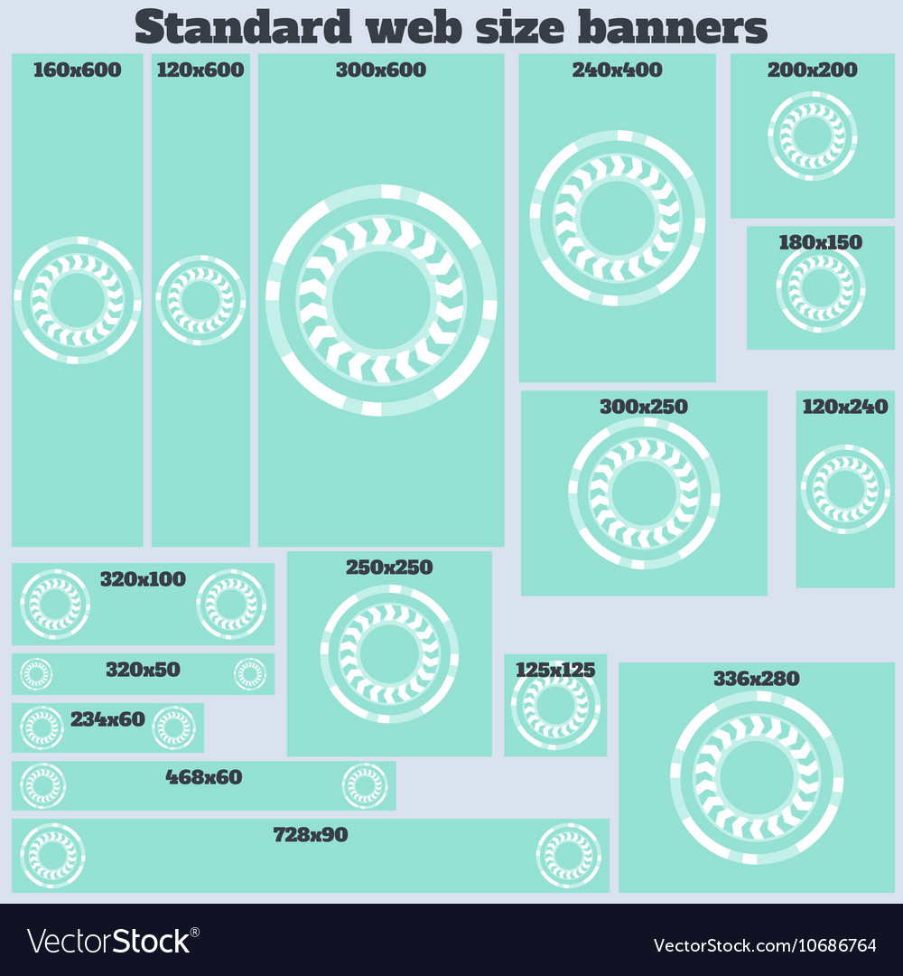 Empty box standard size web banners set