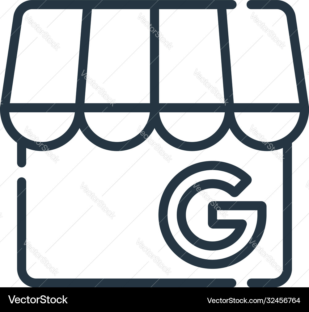 Google icon editable stroke linear Royalty Free Vector Image