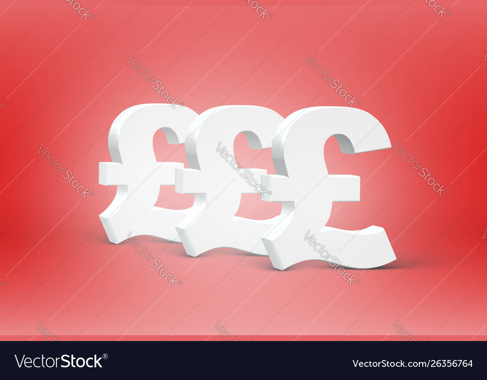 High detailed 3d font characters vector image High detailed 3d font characters