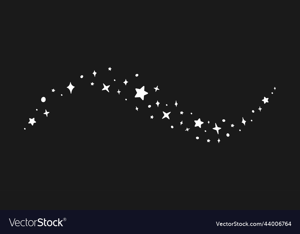 Magic stars silhouette in simple style