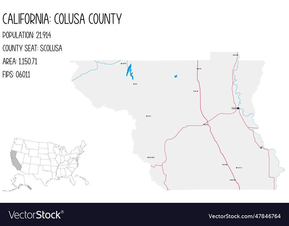 Map of calaveras county in california usa