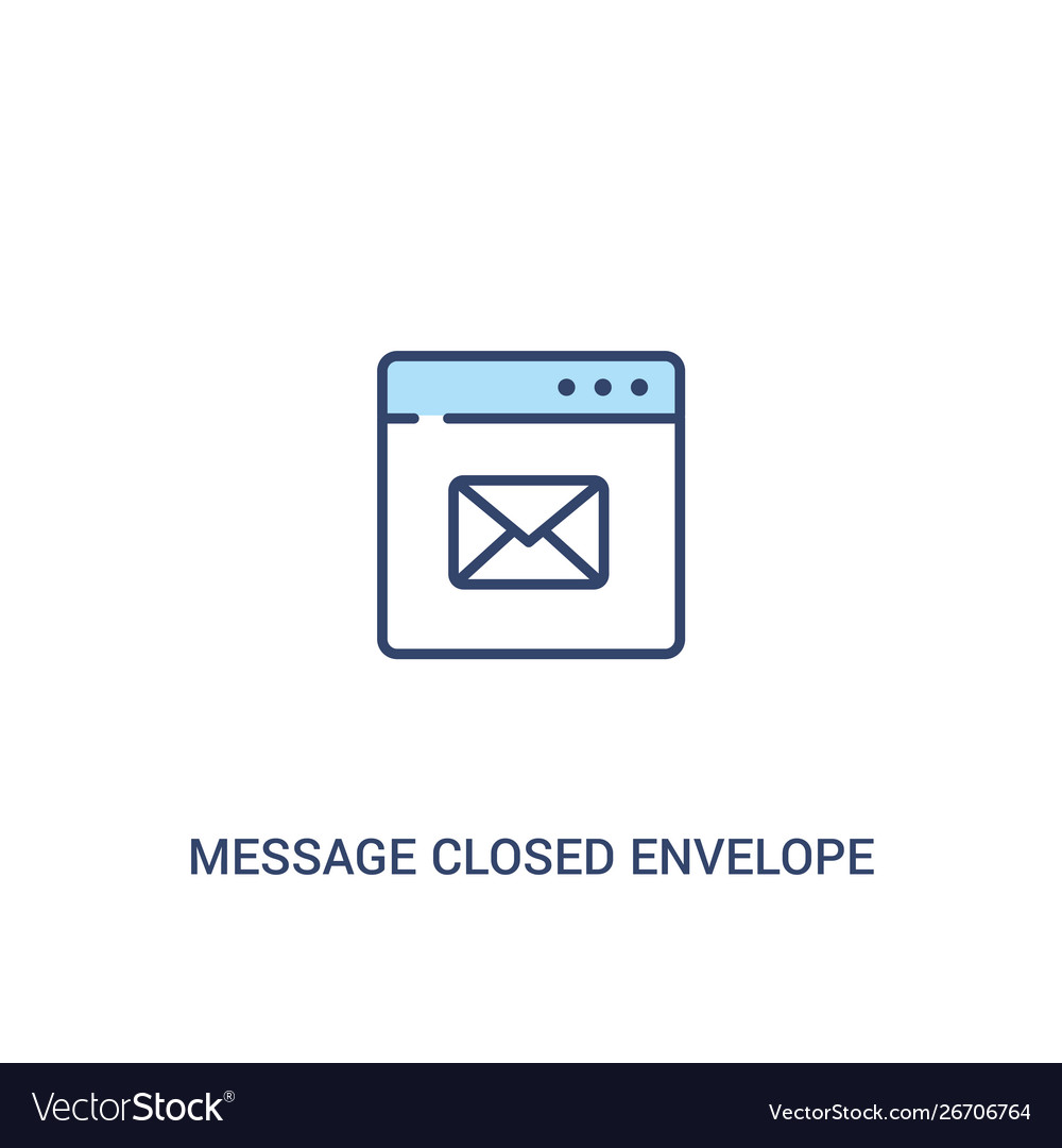Message closed envelope concept 2 colored icon vector image Message closed envelope concept 2 colored icon