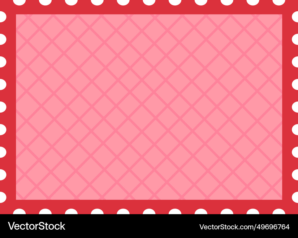 Postage stamp checkered frame Royalty Free Vector Image