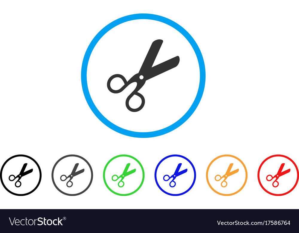 Scissors rounded icon