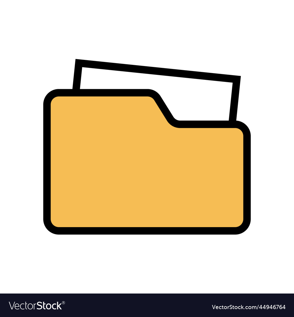 Simple document and folder icons vector image Simple document and folder icons