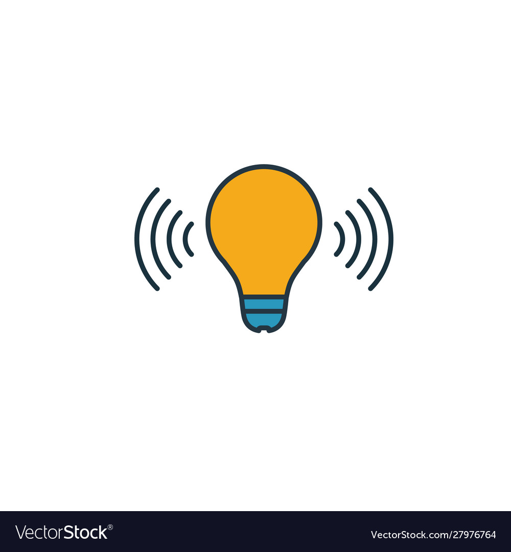 Smart light icon simple element from home vector image Smart light icon simple element from home
