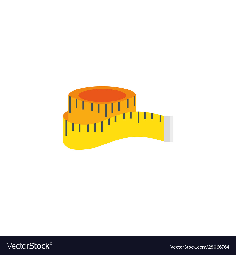 Tape measure workout accessory flat icon