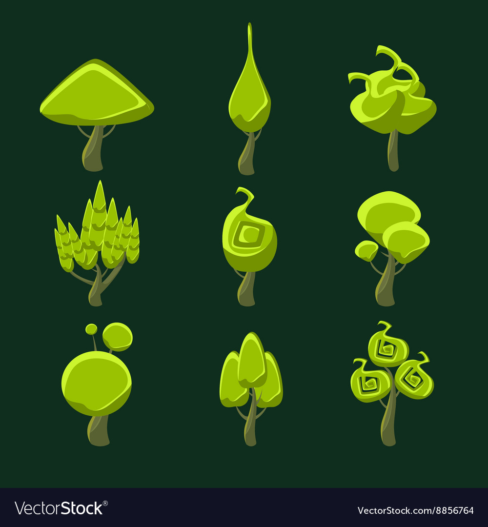 Trees with weird shape crown set