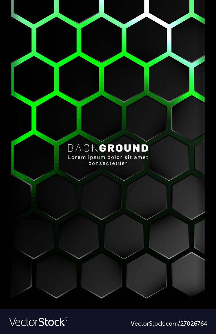Vertical hexagon background gradient color light vector image Vertical hexagon background gradient color light