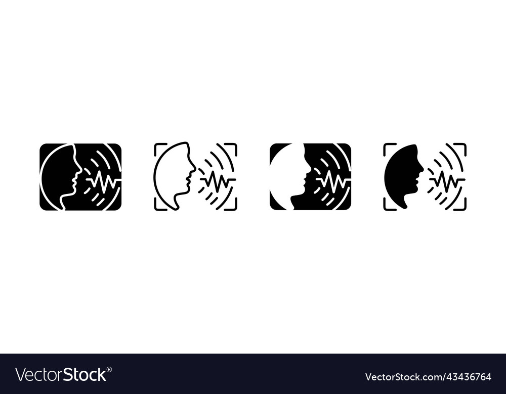 Voice command icon with sound