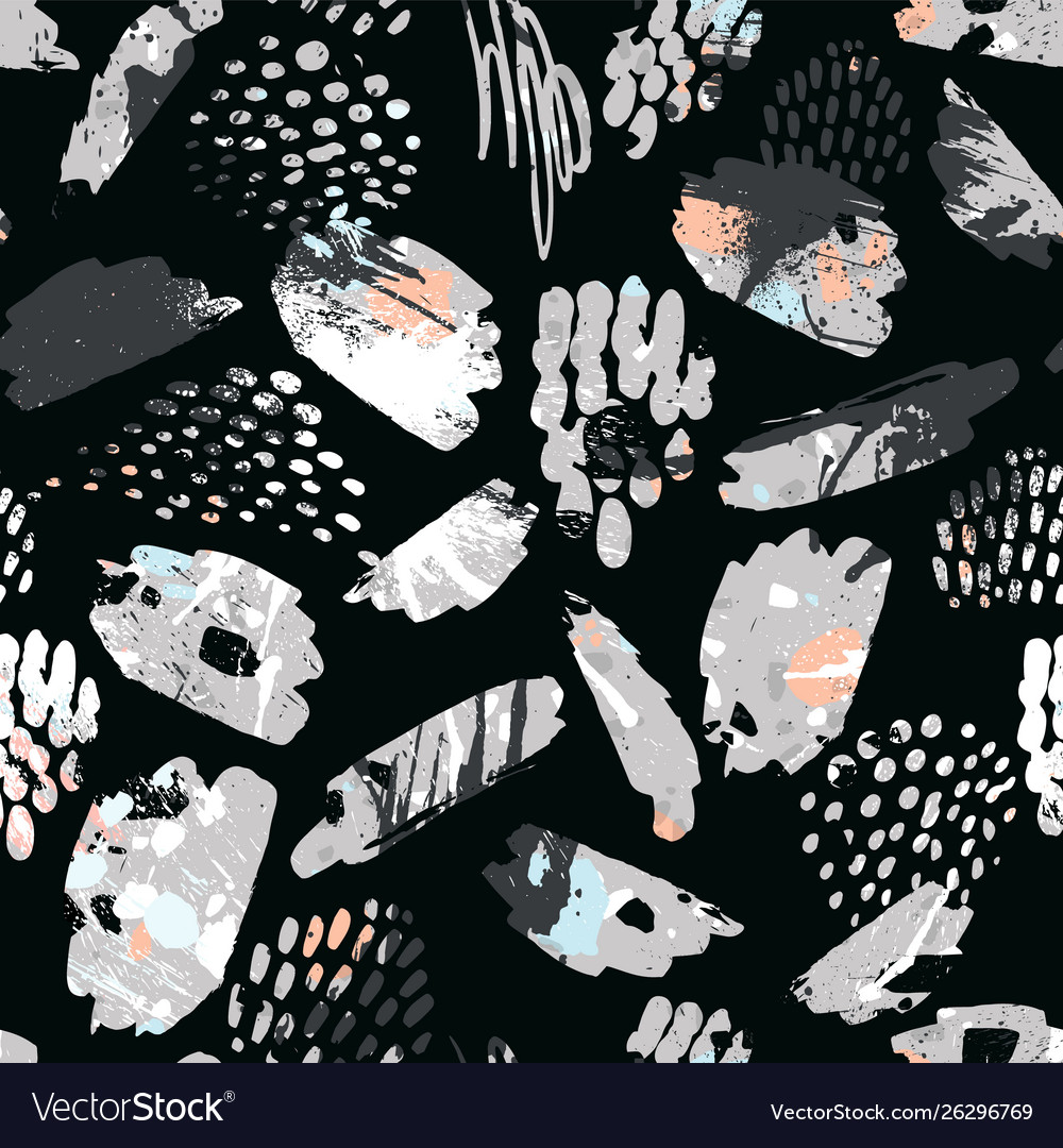 Abstract artistic seamless pattern with trendy vector image Abstract artistic seamless pattern with trendy