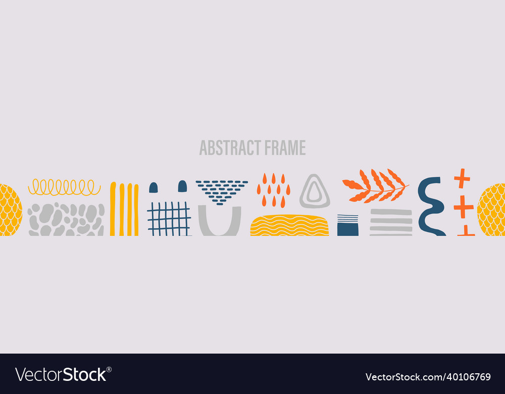 Abstract frame shape designtemplate flat element
