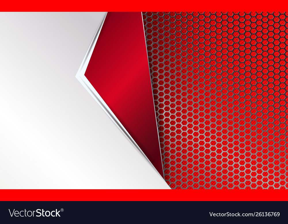 Abstract red texture composition with a mesh frame