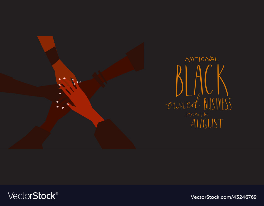 Black Owner Business Monat August Briefing vector image Black Owner Business Monat August Briefing