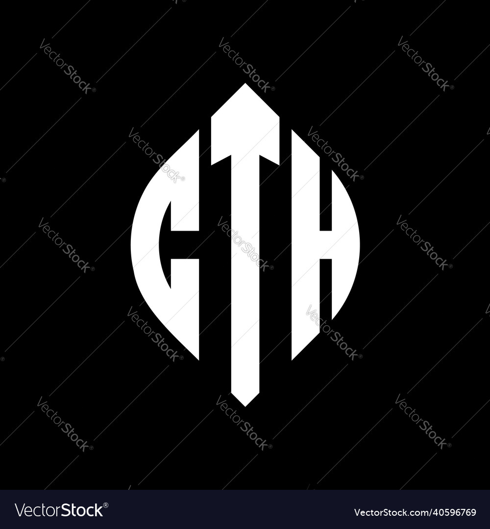 Cth circle letter logo design Royalty Free Vector Image