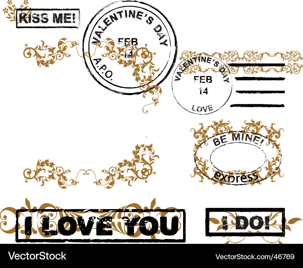 Design elements valentines day Royalty Free Vector Image