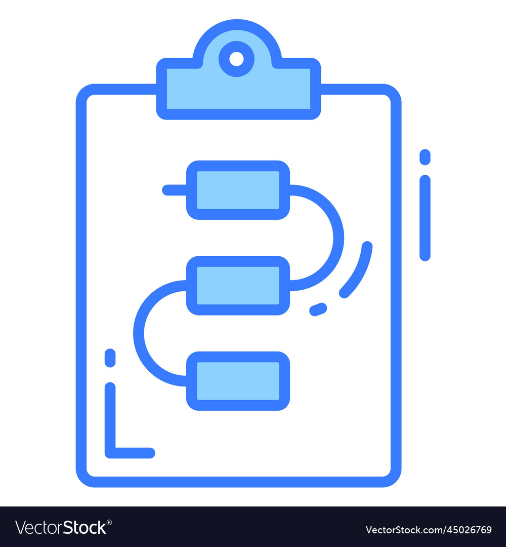 Flowchart icon for graphic and web design