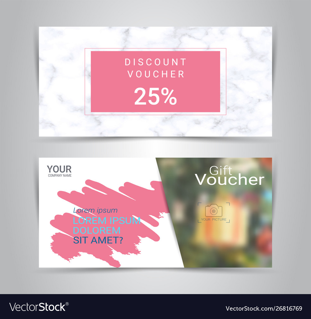 Gift certificates and vouchers discount coupon Vector Image